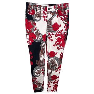 Chicos Platinum Women's Size 00 S/XS Colorful Floral Paisley Jegging Pants Jeans